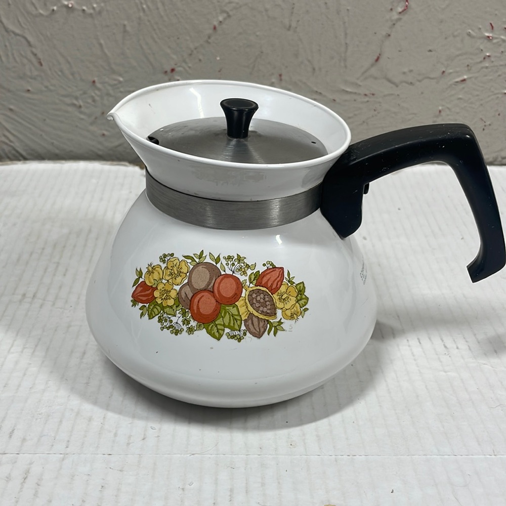 Vintage Corning Ware Blue White Cornflower Pattern 6 Cup Coffee Tea Pot …